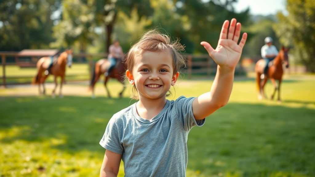 beginner riding advice – optimistic new rider celebrating horseback riding milestone