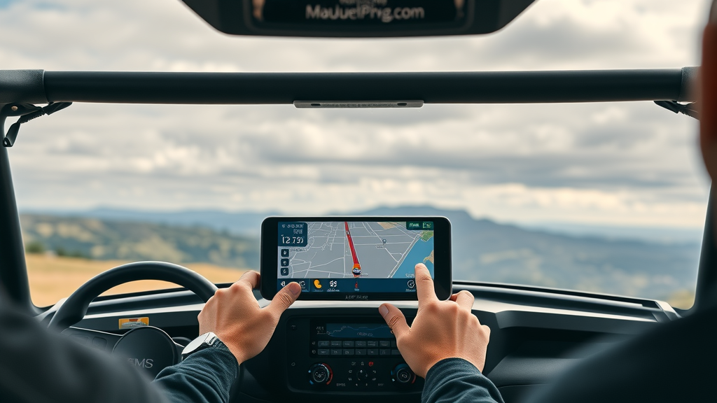 gps unit atv utv navigation live weather updates points of interest waypoints