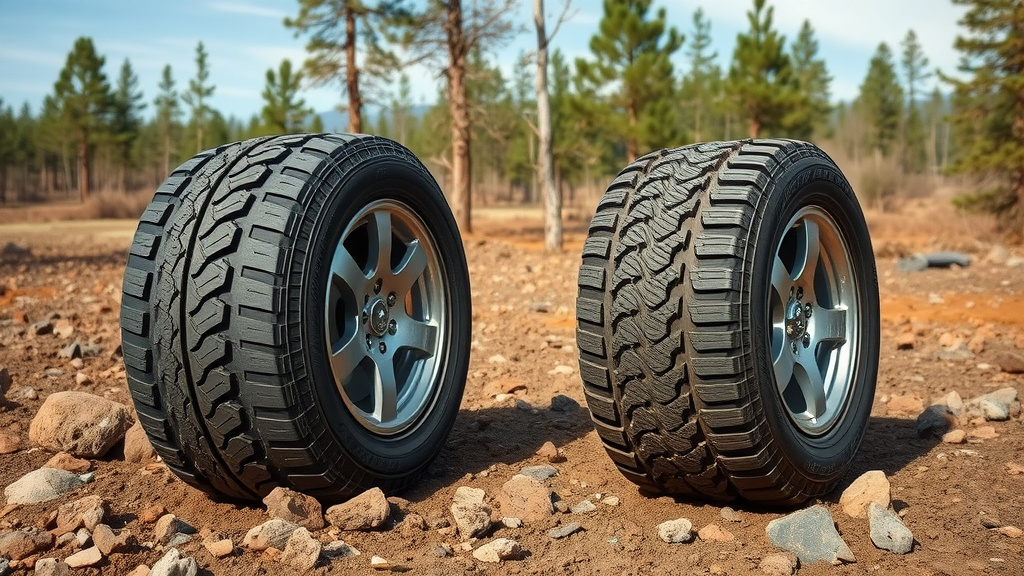 off road vehicle performance tire comparison - all terrain vs mud terrain on mixed mud and rocks