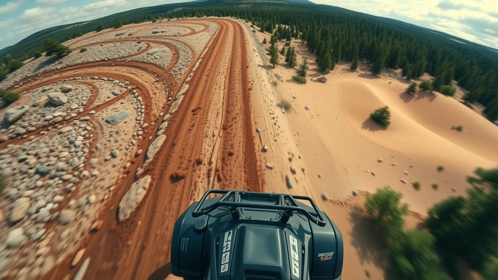 UTV navigating rocky muddy sandy and forest terrains as part of comprehensive utv safety guide