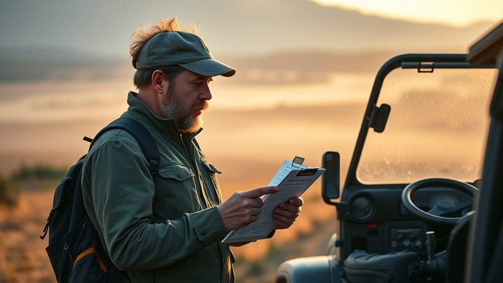 off road vehicle performance checklist - trailhead reflection, expert studying performance notes