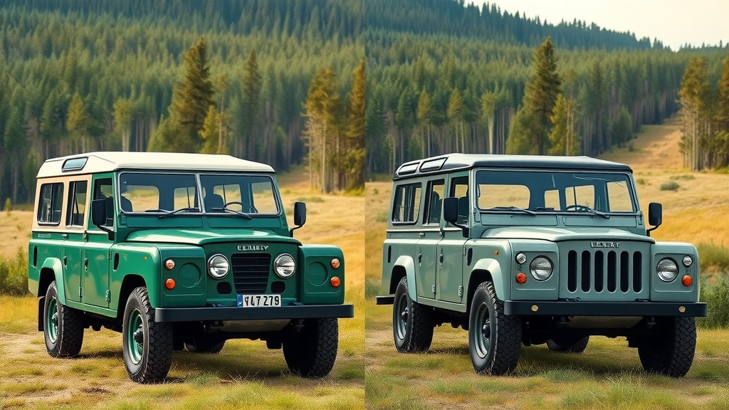 road innovations: Side-by-side comparison of classic and modern 4x4 vehicles