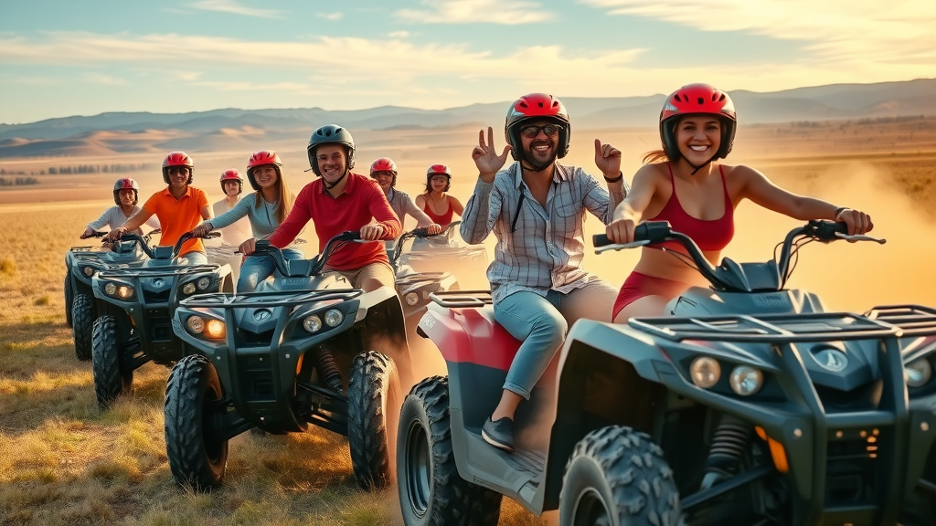 group ride radio atv riders riding together coordinated radios and communication