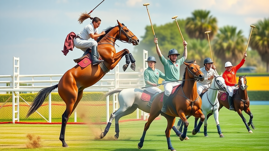 endurance riding, athletic horse and rider in rugged terrain, colorful gear, dramatic backdrop